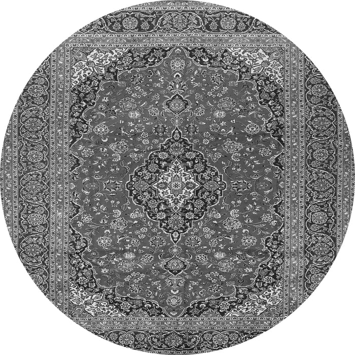 Square Medallion Gray Traditional Rug, tr2914gry