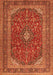 Medallion Orange Traditional Rug, tr2914org