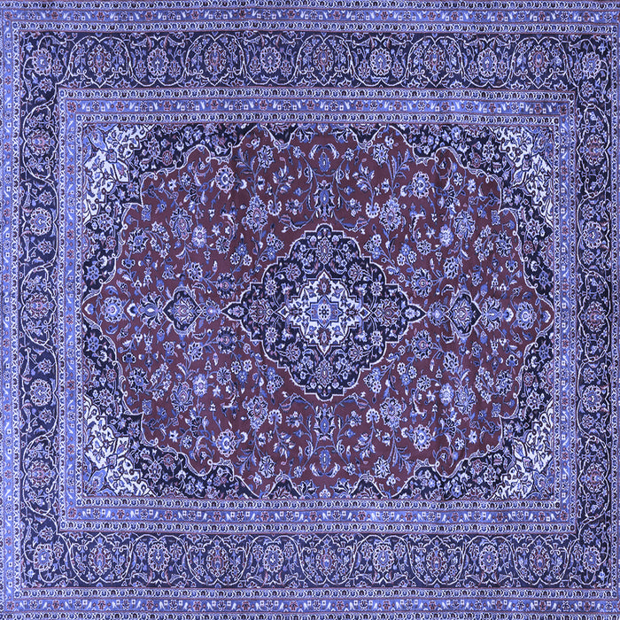 Square Medallion Blue Traditional Rug, tr2914blu