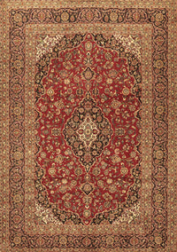 Medallion Brown Traditional Rug, tr2914brn