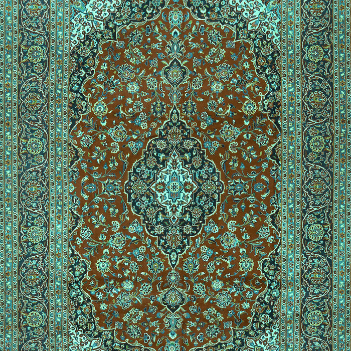 Medallion Turquoise Traditional Rug, tr2914turq
