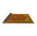 Sideview of Medallion Yellow Traditional Rug, tr2914yw