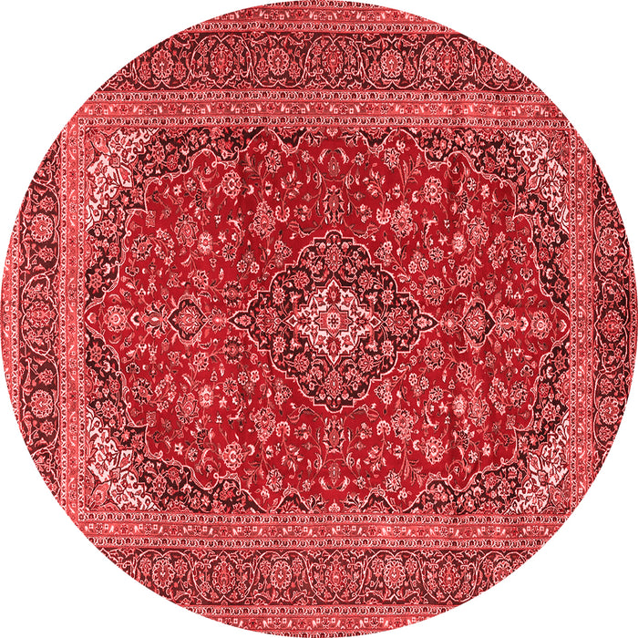 Machine Washable Medallion Red Traditional Rug, wshtr2914red