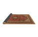 Sideview of Medallion Brown Traditional Rug, tr2914brn