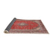 Sideview of Traditional Light French Beige Brown Medallion Rug, tr2915