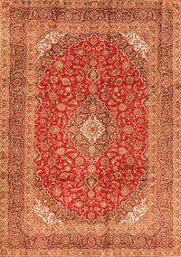 Medallion Orange Traditional Rug, tr2915org