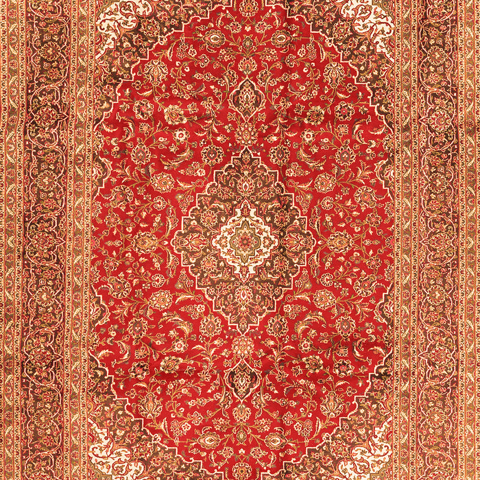 Medallion Orange Traditional Rug, tr2915org