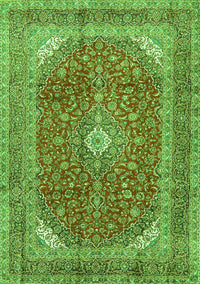 Medallion Green Traditional Rug, tr2915grn