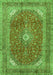 Medallion Green Traditional Rug, tr2915grn