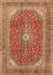 Machine Washable Medallion Brown Traditional Rug, wshtr2915brn