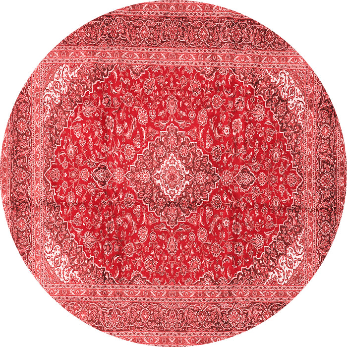 Machine Washable Medallion Red Traditional Rug, wshtr2915red