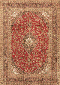 Medallion Brown Traditional Rug, tr2915brn