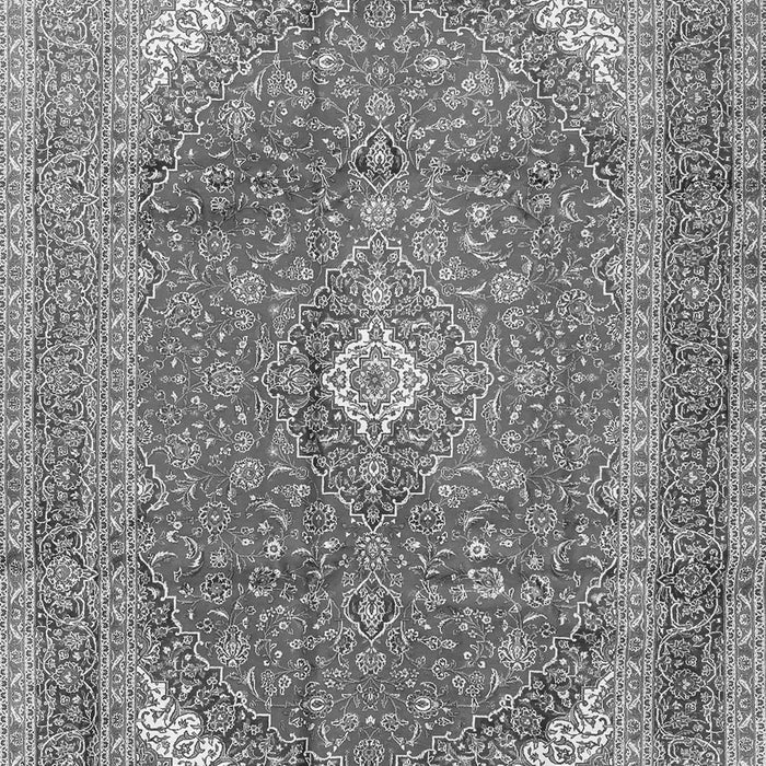 Serging Thickness of Machine Washable Medallion Gray Traditional Rug, wshtr2915gry