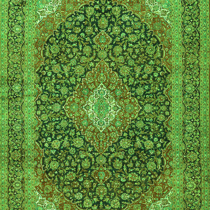 Medallion Green Traditional Rug, tr2916grn