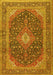 Medallion Yellow Traditional Rug, tr2916yw