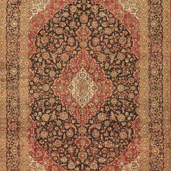 Medallion Brown Traditional Rug, tr2916brn