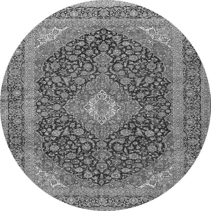 Square Medallion Gray Traditional Rug, tr2916gry
