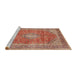 Sideview of Machine Washable Traditional Red Rug, wshtr2917