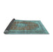 Sideview of Medallion Light Blue Traditional Rug, tr2917lblu