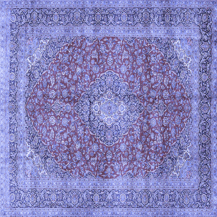 Square Medallion Blue Traditional Rug, tr2917blu