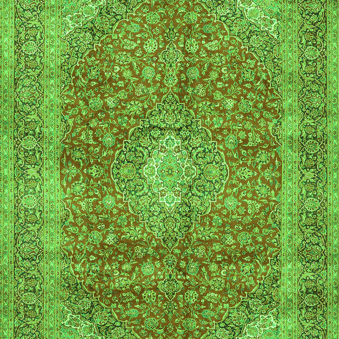 Medallion Green Traditional Rug, tr2917grn