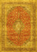 Medallion Yellow Traditional Rug, tr2917yw