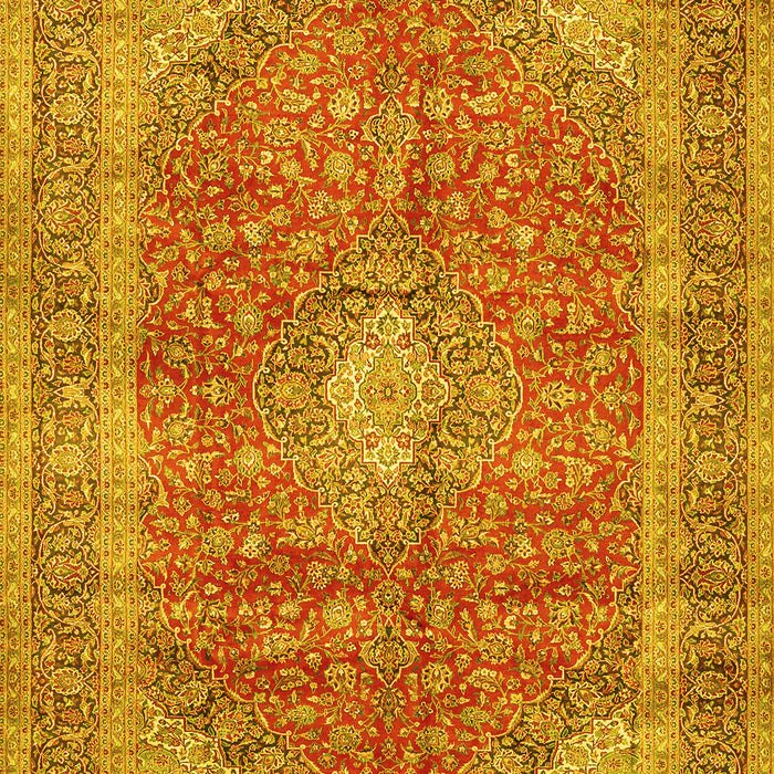 Medallion Yellow Traditional Rug, tr2917yw