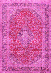 Medallion Pink Traditional Rug, tr2917pnk