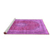 Sideview of Machine Washable Medallion Purple Traditional Area Rugs, wshtr2917pur