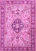 Medallion Pink Traditional Rug, tr2918pnk