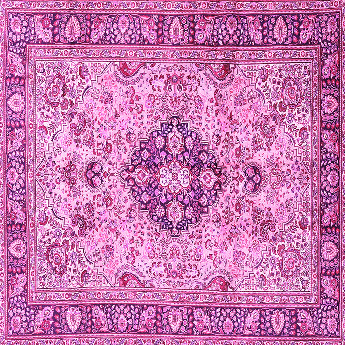 Square Medallion Pink Traditional Rug, tr2918pnk