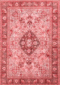 Medallion Red Traditional Rug, tr2918red