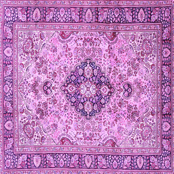 Square Medallion Purple Traditional Rug, tr2918pur