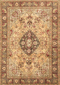 Medallion Brown Traditional Rug, tr2918brn