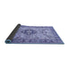 Sideview of Medallion Blue Traditional Rug, tr2918blu