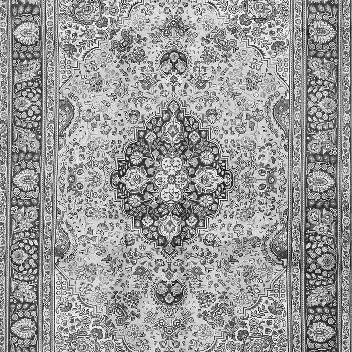 Serging Thickness of Machine Washable Medallion Gray Traditional Rug, wshtr2918gry