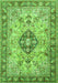 Medallion Green Traditional Rug, tr2918grn
