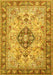 Medallion Yellow Traditional Rug, tr2918yw