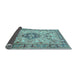 Sideview of Medallion Light Blue Traditional Rug, tr2918lblu