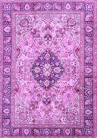 Medallion Purple Traditional Rug, tr2918pur