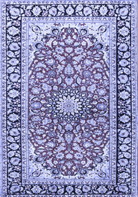 Medallion Blue Traditional Rug, tr2919blu