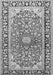 Serging Thickness of Machine Washable Medallion Gray Traditional Rug, wshtr2919gry