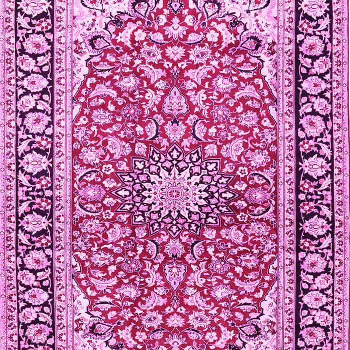 Medallion Pink Traditional Rug, tr2919pnk