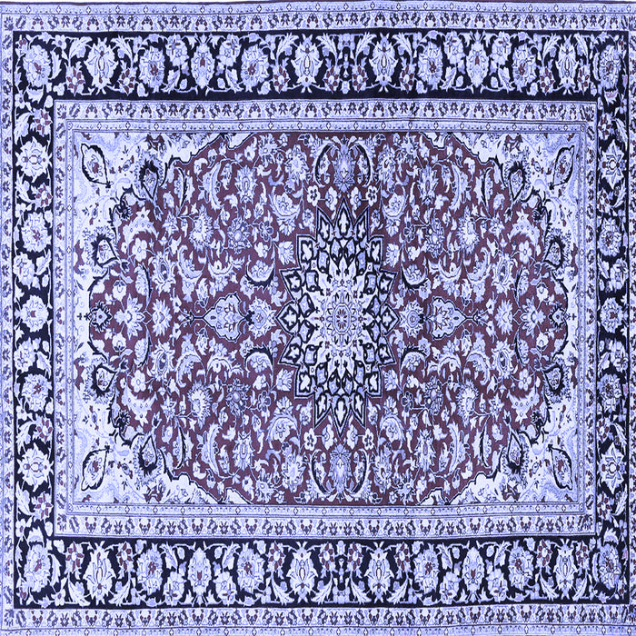 Square Medallion Blue Traditional Rug, tr2919blu