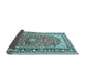 Sideview of Medallion Light Blue Traditional Rug, tr2919lblu