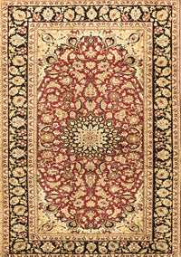 Medallion Brown Traditional Rug, tr2919brn