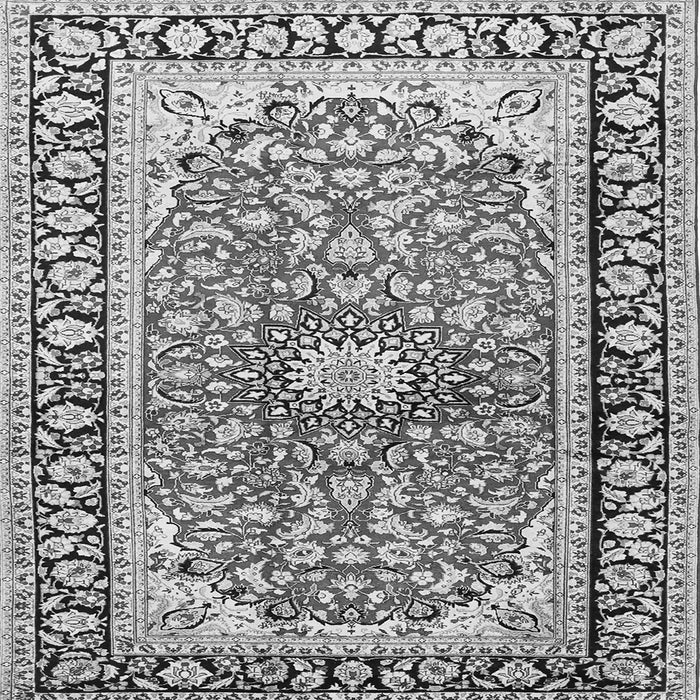 Serging Thickness of Medallion Gray Traditional Rug, tr2919gry