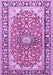 Machine Washable Medallion Purple Traditional Area Rugs, wshtr2919pur