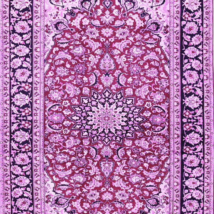 Machine Washable Medallion Purple Traditional Area Rugs, wshtr2919pur