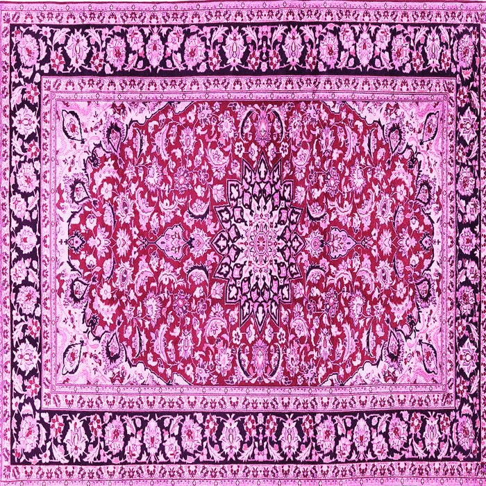Square Medallion Pink Traditional Rug, tr2919pnk